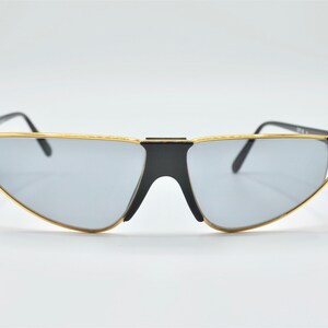 DS03 – FERRE-Authentic Sunglasses - Gold Metal Black Pointy Mod 43